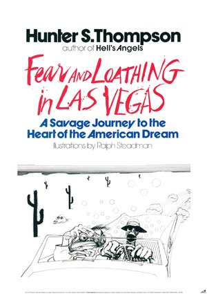 Fear and Loathing in Las Vegas by Hunter S. Thompson Education Poster Print by Ralph Steadman, 24x34
