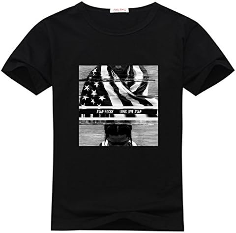 ShanshanChen Mens T-shirts Asap Rocky Panthers Cartoon Black Size XXL