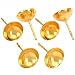 6 Pearl Bead Cup Gold Filled Earrings Post Jewelry Parts