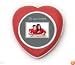 Axion AXN9100R 1.1-Inch Heart Shaped Mini Digital Picture Frame (Red)