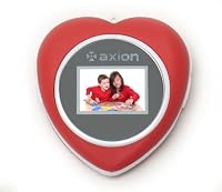 Axion AXN9100R 1.1-Inch Heart Shaped Mini Digital Picture Frame (Red)