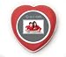 Axion AXN9100R 1.1-Inch Heart Shaped Mini Digital Picture Frame (Red)