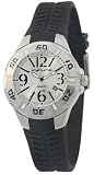 Kahuna Stainless Steel Ladies Silver Analogue Dial & Black Rubber Strap Watch