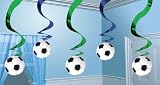 Soccer Hanging Swirl Decorations, 5ct