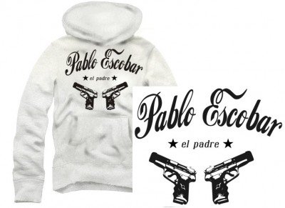 Coole Fun T-Shirts Pablo Escobar EL PADRE Kapuzensweatshirt MAFIA COSA NOSTRA, hellgrau, G Preisvergleich
