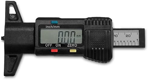CARCHET® 1.31" LCD Display Digital Tyre Tread Depth Gauge for Brake Shoe Pad Wear