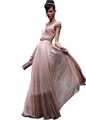 Chiffon/Taffeta/Tulle Crystal Beaded Crystals Applique Lace Evening Dress 