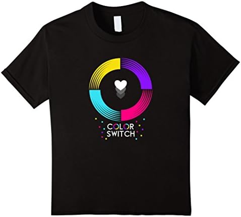 Kids COLOR SWITCH Heart T-Shirt 12 Black