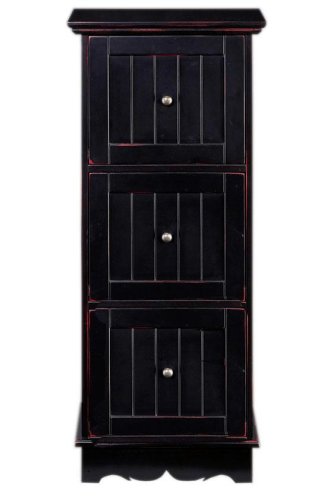 Letter/legal File Cabinet Three-drawer Black