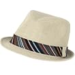 New Cotton Linen Retro Band Fedora Trilby Hat Medium Large Natural