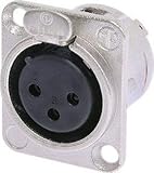 Neutrik NC3FD-L-1 XLR D Series Panel Mount Female Nickel