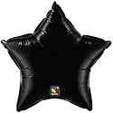 Black Star Balloon - Black flat foil Star balloon - christening - wedding - party - anniversary - valentine single x 20"