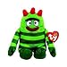 Ty Beanie Babies Yo Gabba Gabba Brobee + Free Pack Of Yo Gabba Gabba Silly Bandz Bracelets (Shaped As The Popular Yo Gabba Gabba Characters)!!!