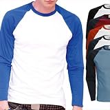 Fruit of the Loom - Kontrast Langarm-Shirt "Baseball Longsleeve T"