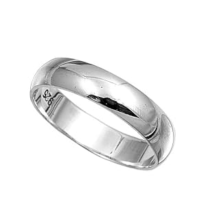 Sterling Silver Wedding Band/Ring - Width