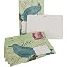 Bluebird on Green Cavallini Set of 8 decorative envelopes with window