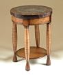 Antique Shoppe Round Accent Table with Display Shelf By Powell Furniture