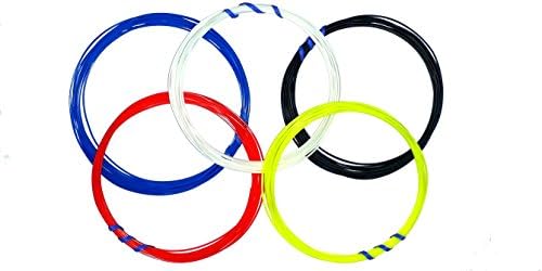 PLA 1.75 3D Filament Fun Pack (5) Different Colors You Get (2) 20 Ft. Lengths of Each Color. Red, Yellow, Black, White, Blue for Your 3d Pen or Printer. Total 200 Lineal Feet