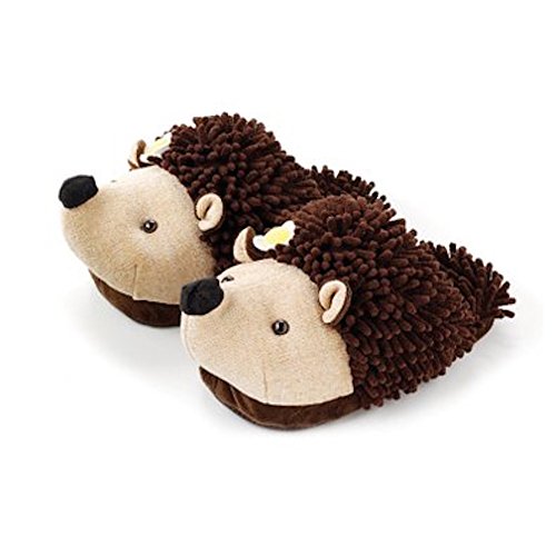 Aroma Home Adult Fuzzy Friends Warm Slippers Hedge Hog