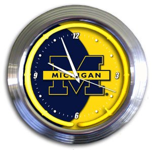 Michigan Wolverines Varsity Neon Clock