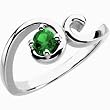 14K White Gold Chatham Created Emerald Ring