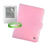 Amazon Kindle Accessories Kit for Amazon Kindle 2 Reading Device With A ** PINK ** Kroo Kindle 2 Melrose Leather Cover + Kindle 2 Pre Cut Screen Protector + Vangoddy tm, Live * Laugh * Love Wrist Band!!!