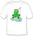 T-shirt with frog, fishing, pond