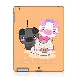Ecell - HEAD CASE GIRLY PIGS KAWAII THREE PIGS DESIGN BACK CASE COVER FOR APPLE iPAD 2
