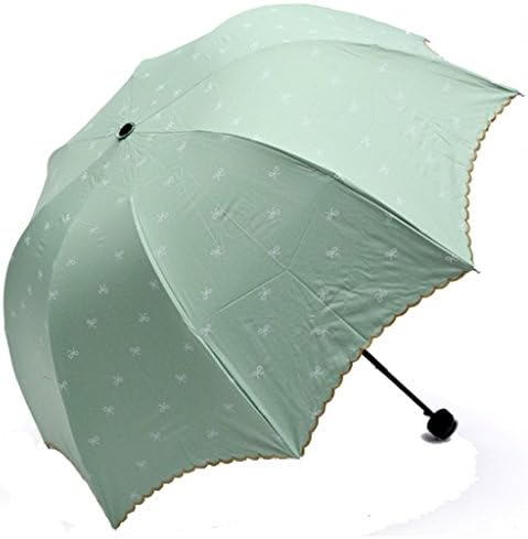 UNI Bow Wave Dome Bubble Compact Anti UV Sun Parasol Compact Umbrella, Green