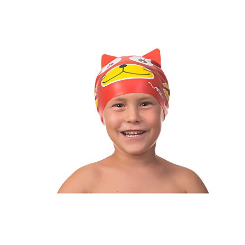Silicone Swim Cap Kids Animal Shaped for Boys and Girls Aged 3-9
