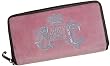 Juicy Couture Zip Around Wallet Velour Fragile Rose Pink Clutch
