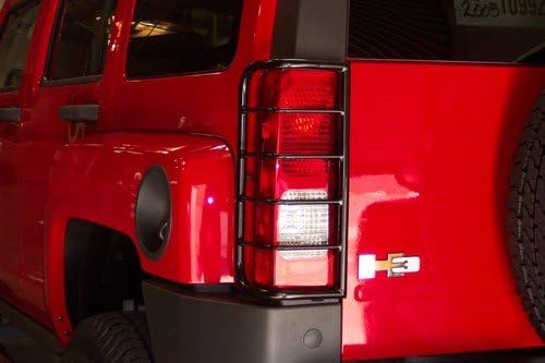 Hummer H3 Tail Light Guards Black Powder Coated - Full Set