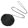 GTMax 52mm Black Camera Plastic Snap On Lens Cap with Strap for Nikon D3100 D3000 D5000 D5100 D7000 D90 Digital SLR Camera
