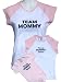 TEAM MOMMY ladies pink Cap Sleeve Raglan Tee