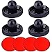 ONE250 Air Hockey Pushers and Red Air Hockey Pucks, Goal Handles Paddles Replacement Accessories for Game Tables (4 Striker, 4 Puck Pack) (Dark Blue)