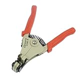 uxcell ワイヤーストリッパー　自動ワイヤーストリッパー　レッド　プラスチック　メタル　ノンスリップグリップ　圧着カッター　17×7.5×3cm