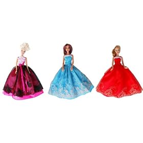 Barbie Doll Dresses - The Fairy Tale Collection (3 Dress Set) - DOLLS NOT INCLUDED