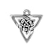 Silver Plated Lead-Free Pewter Celtic Open Triangle Pendant Charm 21mm (1)