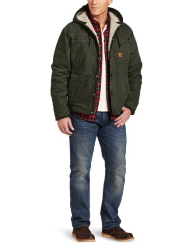 Good Review !! for Carhartt Men's Sandstone Hooded Multi Pocket Jacket 