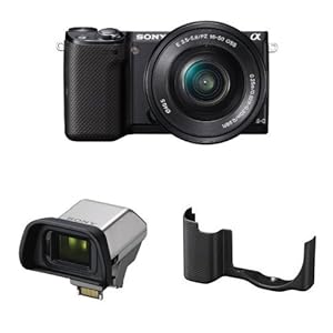 Sony NEX-5TL Compact Interchangeable Lens Digital Camera with 16-50mm Power Zoom Lens, Electronic View Finder and Black Case