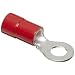 Morris Products 11426 Ring Terminal, Nylon Insulated, Red, 2 Wire Size, 7/16" Stud Size (Pack of 100)