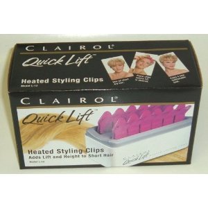 Clairol Quick Lift Heated Styling Clips Set L-12 Clean