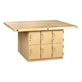 Shain Four-Station Wood Workbench w/ 12 Lockers