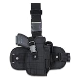 Global Military Gear Tactical Nylon Drop-Leg Holster (Black)
