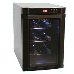 Haier HVUE06ABB 6-Bottle Wine Fridge, Black