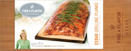 FIRE & FLAVOR 15-inch Disposable Planks, Cedar, 2-Count Packages (Pack of 3)