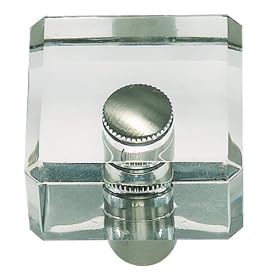 Atlas Homewares 3145-BRN 1-2/4-Inch Square Optimism Knob, Brushed Nickel