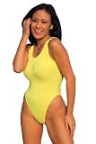 UjENA Sheer Double Dip 1-PC Swimsuit - 4 Colors