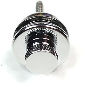 Strap Lock and Button Set Electric Acoustic Bass Guitar Chrome Straplock