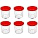 Luminarc 5071989 Working Glass 14 oz jars/lids, set of 6.